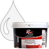 Peinture Résine  0.5L - Multisupport RAL 9003 - Blanc de sécurité - Faïence, Carrelage, Douche, Baignoire - Kit d'application