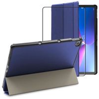 ebestStar ® pour Lenovo Tab M10 Plus 10.6 (Gen 3) - Housse PU SmartCase + Film protection écran en VERRE Trempé, Bleu Foncé