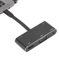 Convertisseur USB C Type C vers HDMI VGA Câble Audio Adaptateur en alliage d'aluminium Fournitures électroniques