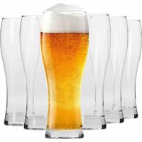 Krosno Verre à Bière - Lot de 6 Verres - 500 ml - Collection Chill - Bière Cadeau - Lavable au Lave-Vaisselle