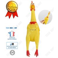 Jouet pour chien en plastique résistant solide poulet jaune qui couine pour chien qui s'ennuie à mâcher animaux de compagnie bruit