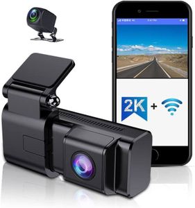 BOITE NOIRE VIDÉO Dashcam Rétroviseur avec WiFi, Mini Dual Dash cam 