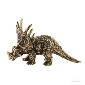FIGURINE - PERSONNAGE Statue de dinosaure en cuivre, Mini Figurine d'animal de compagnie pour thé, accessoires de jardin féerique