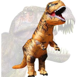 DÉGUISEMENT - PANOPLIE Déguisement adulte Halloween cosplay - Costume Gonflable Dinosaure T-Rex - Multicolore/Marron - 100% polyester