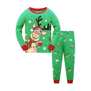 Enfants Filles Garçons Noël Elf Pyjamas Festive Pyjama Set de Noël Costume Âge 2-13 An 