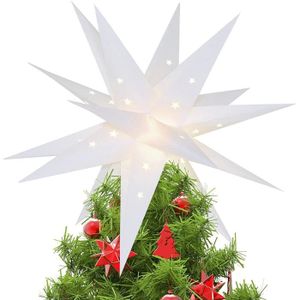 Décoration argentée STOBOK Décoration de sapin de Noël Couronne de Noël Étoile lumineuse