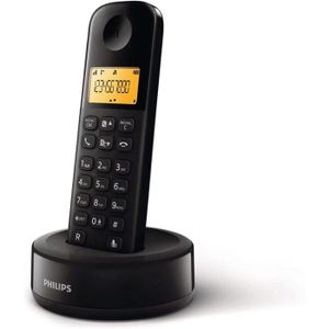 Téléphone fixe Téléphone Fixe sans Fil Philips D1601B Noir - Cont