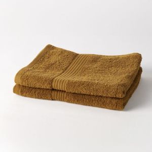 SERVIETTES DE BAIN TODAY Essential - Lot de 2 serviettes de toilette 50x90 cm 100% Coton coloris bronze