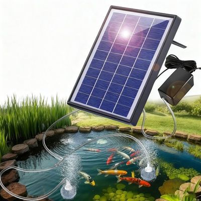Pompe à Oxygène Solaire Pour Bassin Avec Tuyau Et Pierre à Air - Fontaine Aquarium - Bulles