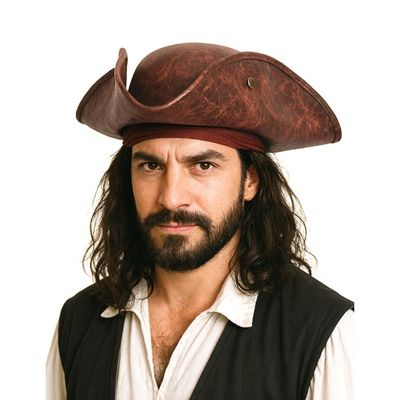 Chapeau Déguisement Orignal Halloween - Marron Avec Bois Mobiles - Marque HaT - Occasion