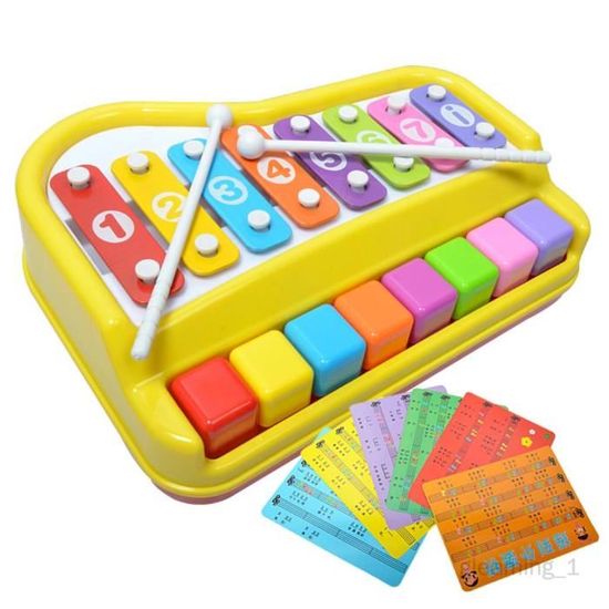 ZJCHAO Xylophone Professionnel 25 Notes En Aluminium Enfant Boîte Jaune