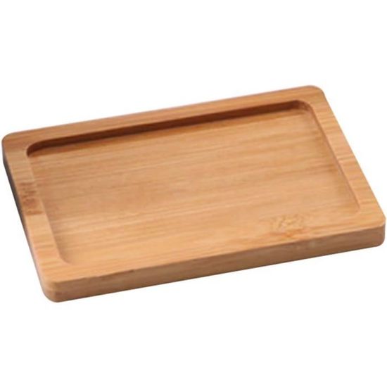 PATIKIL Soucoupe En Bois De Bambou, Plateau De Drainage Rectangulaire De 7x3,5 Pouces Pour Plantes Bonsaïs Et Pots Succulents Pour La Maison Et Le Balcon