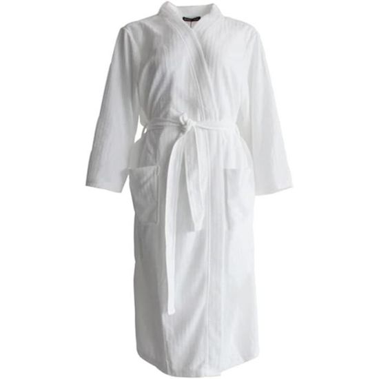 Doux Peignoir Hommes De Luxe A Long Peignoir Hotel Hotel Robe Serviette De Nuit V Cou Detente Pour Ete Automne Blanc Male n6776 Cdiscount