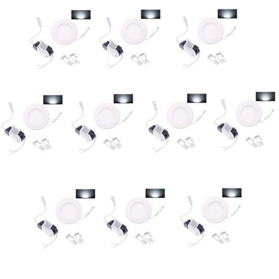 Spot Encastrable Carré Design Blanc Froid - Ampoule LED 6W Incluse + Transformateur, Marque AD, Neuf