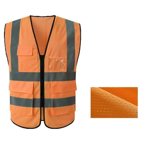 Gilet de sécurité réfléchissant jaune orange haute visibilité Veste de  sécurité réfléchissante - Chine Vêtements de sécurité et gilet de course à  pied prix