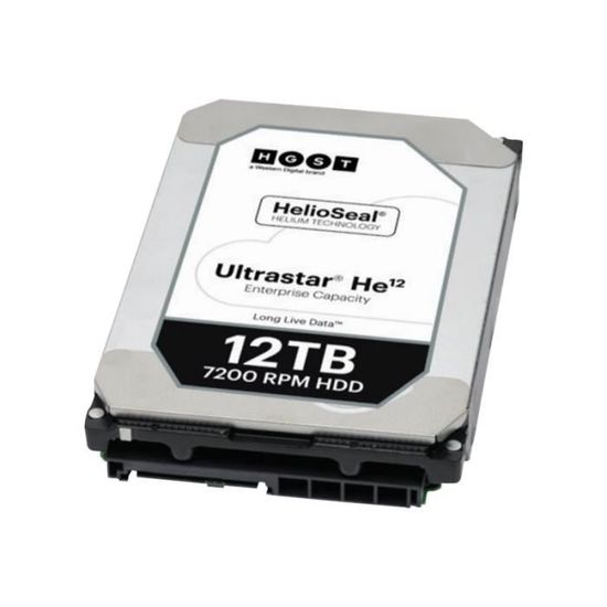 HGST Ultrastar HE12 HUH721212ALN600 Disque dur 12 To interne 3.5" SATA 6Gb-s 7200 tours-min mémoire tampon : 256 Mo