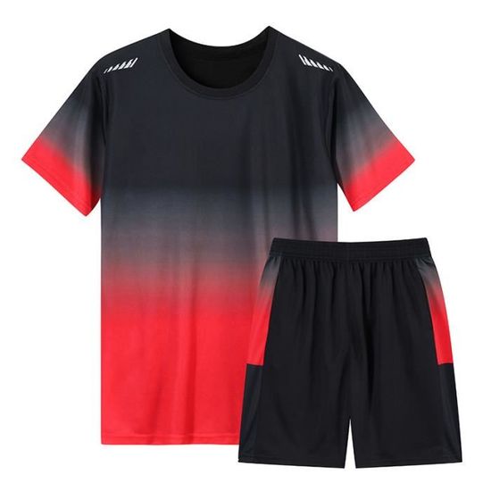 Dooxii Homme 5 Pièces Ensemble Sportswear Compression - Hoodie, Veste, T-shirts Manches Courtes Et Longues, Short - Séchage Rapide L