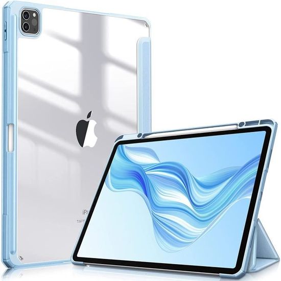 Étui Hybride Pour IPad Air 13" 2025/2024 (M3/M2) - Coque Magnétique Amovible, Porte-Stylo, Support Réglable, Transparent Arrière
