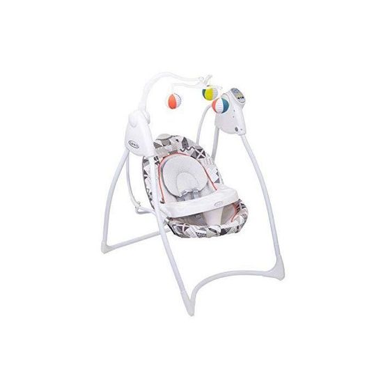 Balançoire Bébé Lionelo Ruben - Électrique 0-9kg, 5 Vitesses, Moustiquaire, Musique Et Barre à Jouets