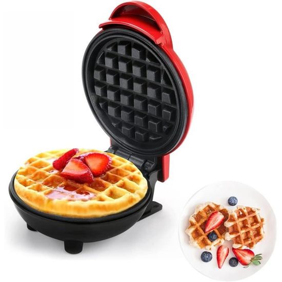 Mini Gaufrier à Noix 1400W - Revêtement Anti-Adhésif - 24 Gauffres En Une Fois - Compact Et Facile à Nettoyer