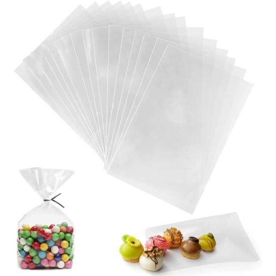 200 Sachets Cellophane Auto-adhésifs 20x15cm - Transparents Pour Emballage