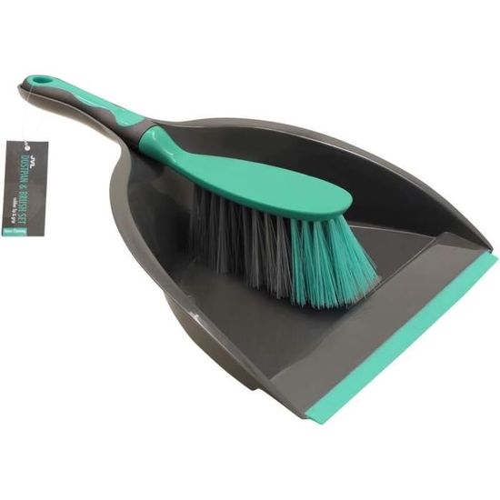 Ensemble Pelle Et Balayette - 4 Couleurs Au Choix (Vert, Bleu, Rouge, Gris) - Poils Doux Pour Nettoyage Efficace