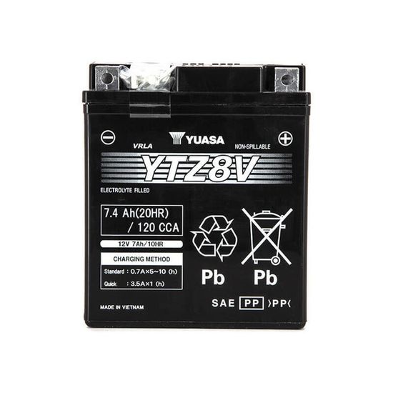 Batterie Yuasa pour Scooter Honda 150 PCX 2015 à  2018 YTZ8-V / 12V 7.4Ah