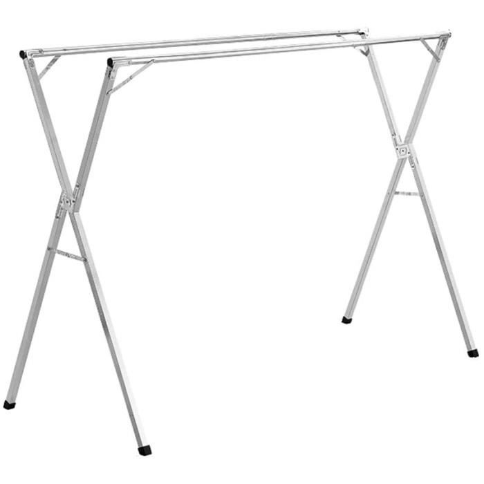 Étendoir à Linge Pliable Avec Roues - Grand Capacité 20kg - Intérieur/Extérieur - Gain De Place