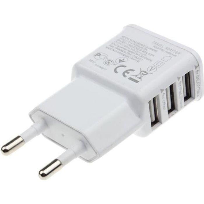 Voyage 5V 2A 3Ports UE adaptateur mural Chargeur AC USB pour Samsung