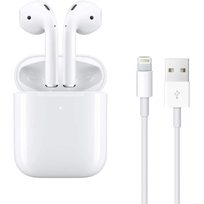 Apple AirPods avec étui de chargement (dernier modèle), taille unique, blanc