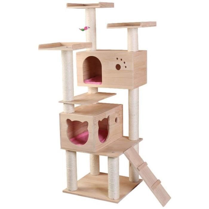 Cxjff Arbre à Chat à gratter Centre d'activité A Corde en sisal Naturel Cathead Cat Toy Cat Tree Cat Toys, Pet Supplies 159512