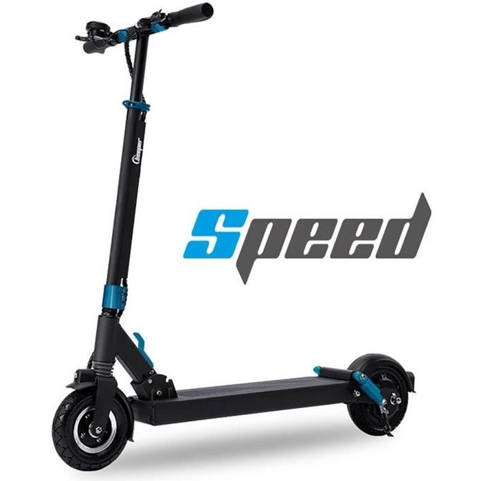 Trottinette électrique - BEEPER - SPEED - 350W 6Ah - 8" - Noir/Bleu