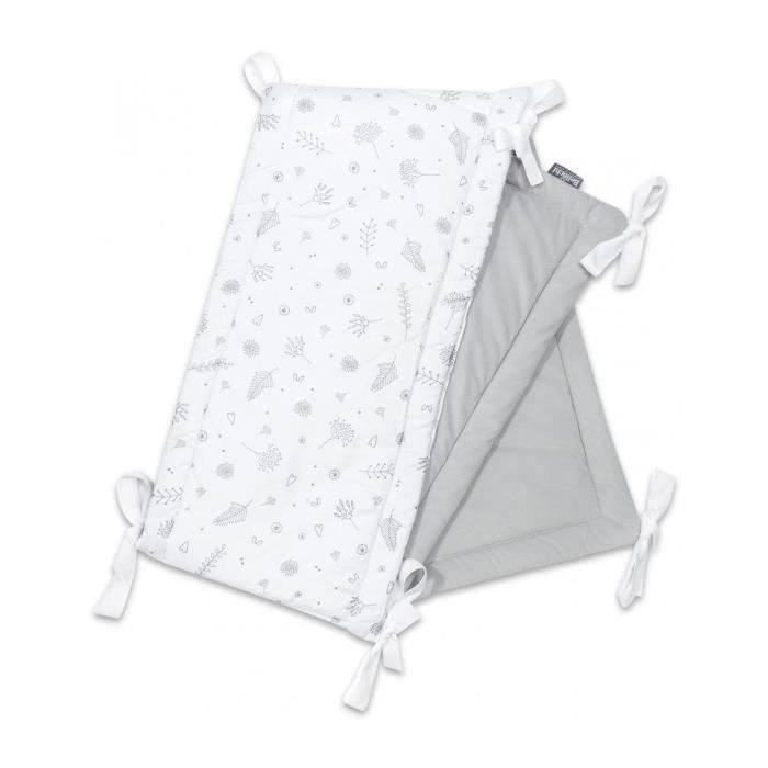 Bellochi Tour de Lit Bébé 180 x 30 cm - Certifié OEKO-TEX - Universel en Coton et Velours Souple pour un Matelas 120 x 60 cm - Copse