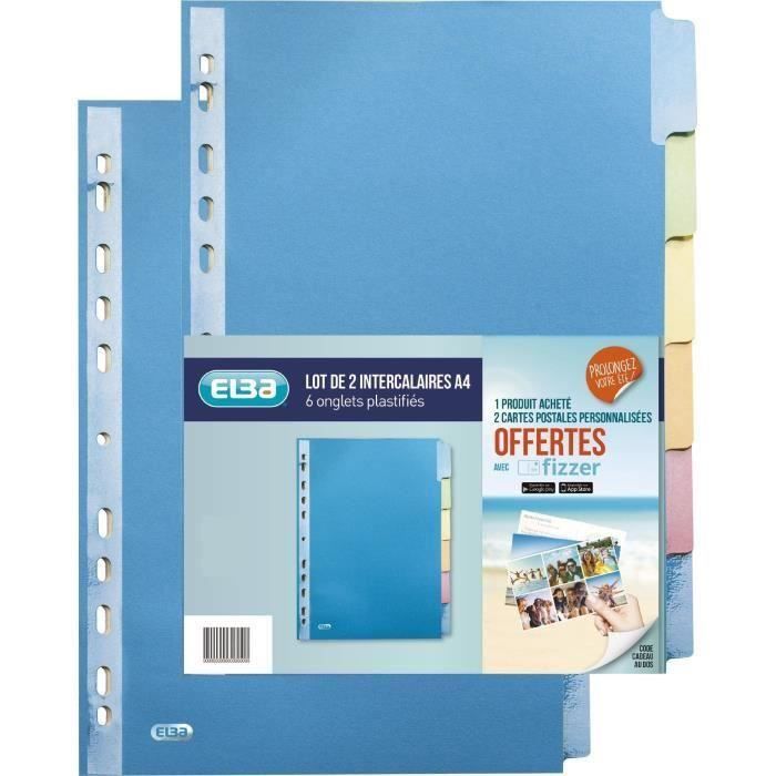 ELBA Intercalaires Color Life - 6 positions - A4 (Lot de 3)