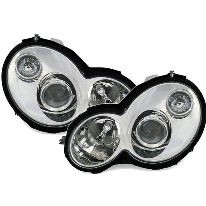2 FEUX PHARE AVANT MERCEDES CLASSE C SPORTCOUPE CL203 DE 10/2000 A 04/2004