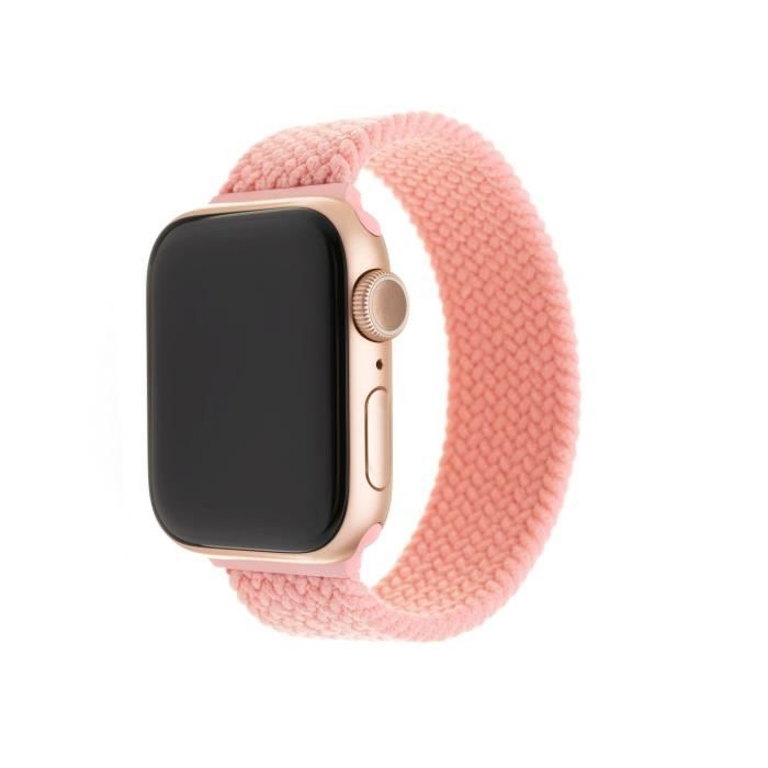 Bracelet élastique en nylon FIXED Nylon Strap pour Apple Watch 42-44-45mm, taille XS, rose