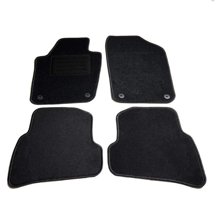GOT-TAM Ensemble de tapis de voiture 4 pcs pour VW Polo V