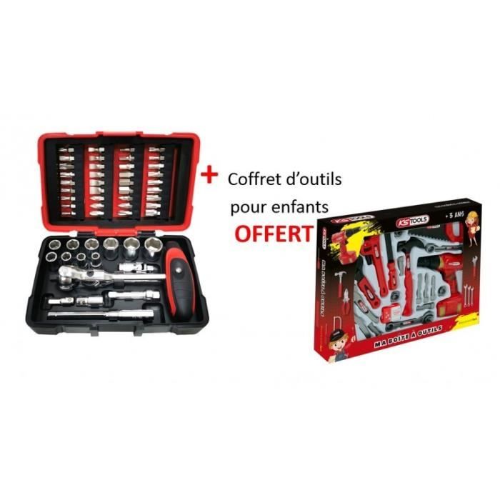 922.0651. Coffret de douilles et embouts ULTIMATE 1/4'' 52 pièces avec cliquet MODIFIX