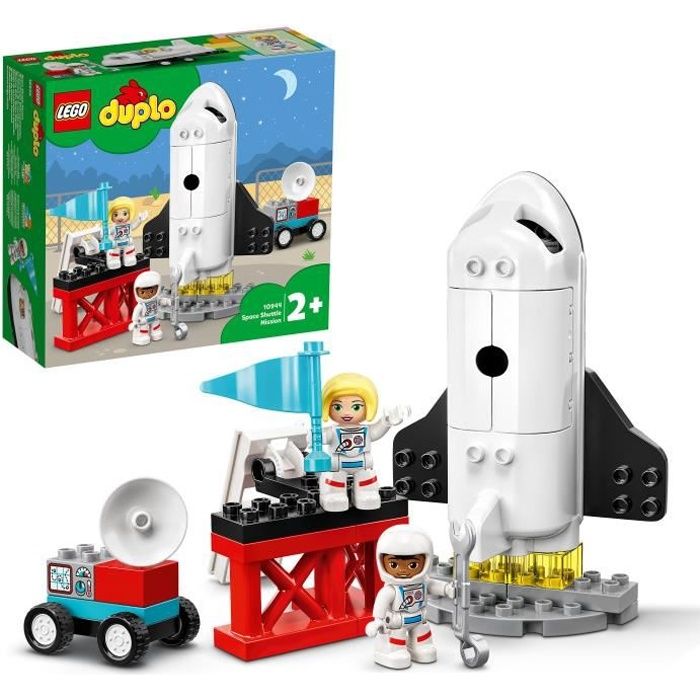 LEGO® 10944 DUPLO® Town Mission de la navette spatiale Jouet fusée pour enfants 2 ans et + avec figurines d'astronautes