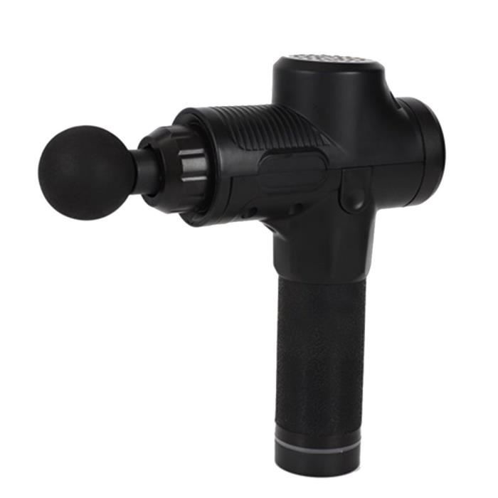 Fascia Pistolet Pistolet de massage musculaire Fitness Muscle Relaxer Prise de choc électrique noir