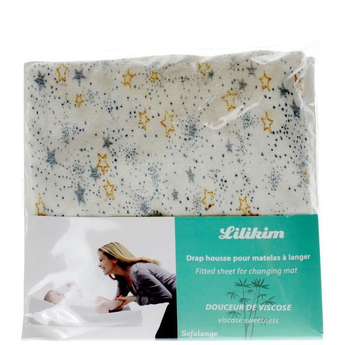 LILIKIM Sofalange Housse viscose - Etoile jaune