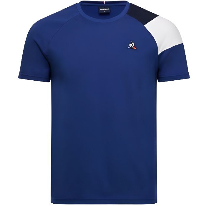 LE COQ SPORTIF - Tee shirt bleu Essentiels N10 Le Coq Sportif - (bleu - M)
