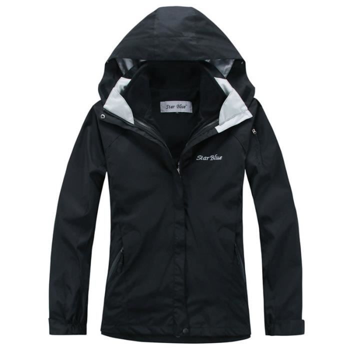 Blouson de Ski Alpinisme Femme A Capuche Imperméable