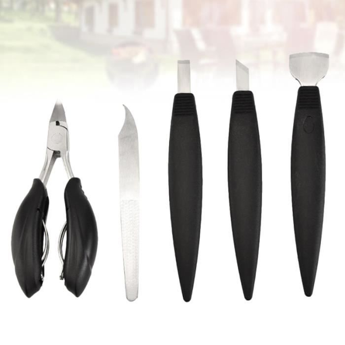 5pcs outils de pédicure lime à pied peau fissurée cors calus dissolvant outil de COFFRET DE MANUCURE - KIT MANUCURE - PEDICURE