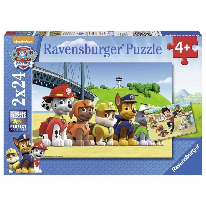 Ravensburger - 9064 - Lot de 2 Puzzles - Chien Héroïque Pat Patrouille - 24 Pièc