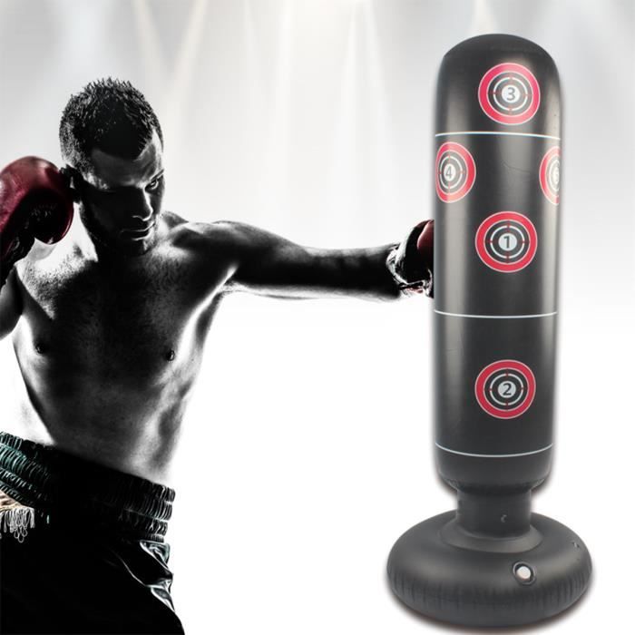 Sac de Frappe Boxe Sac de Boxe Gonflable Robuste Sac de Punching Appareil d'entraînement