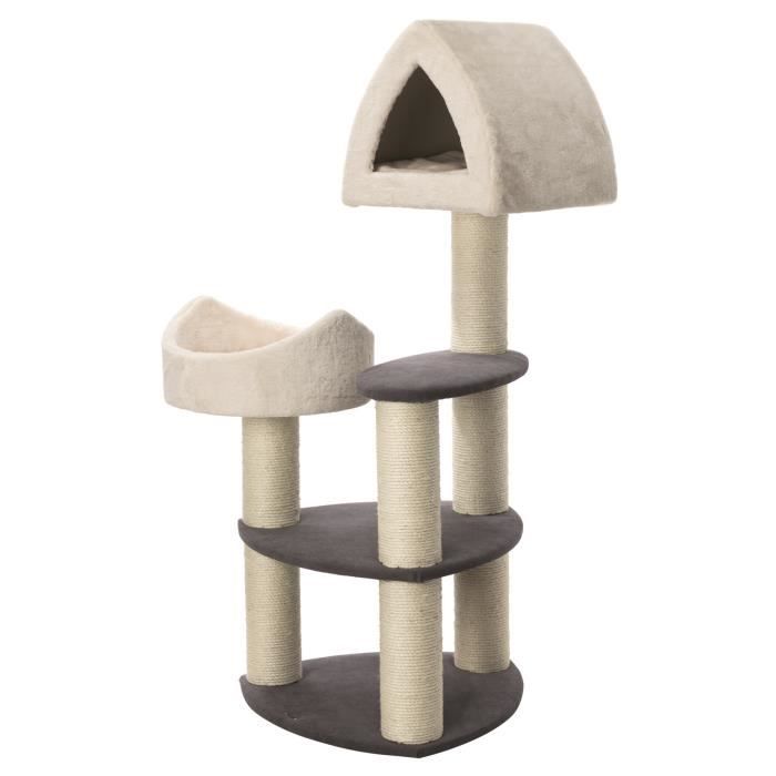 TRIXIE Arbre à chat Marcy Soft - 130 cm - Crème et gris