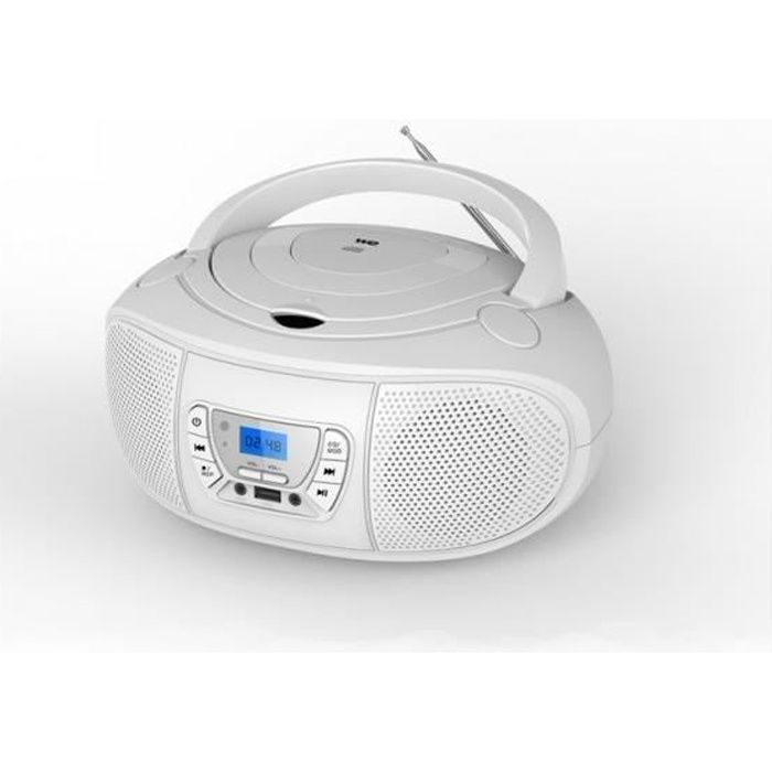 Lecteur Radio CD-MP3 Blanc - WERADCDTELBL