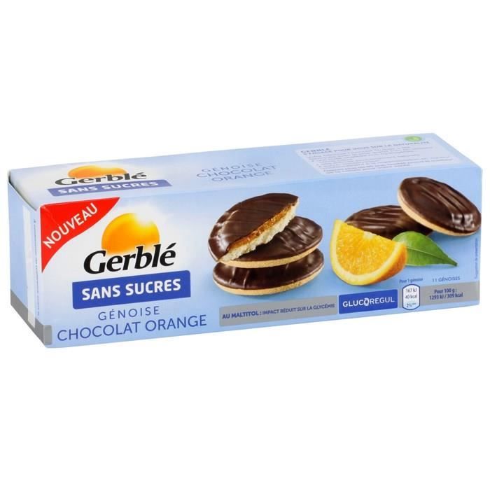 GERBLE Génoise chocolat orange sans sucre - 140g