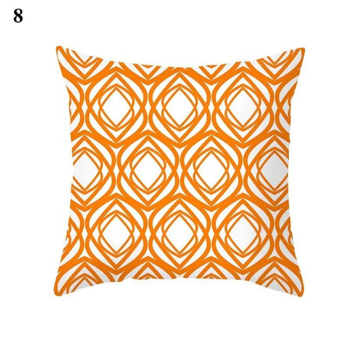 Lot De 2 Coussins Housse 100% Coton 45x45cm – Design Géométrique, Doux Et Déco Canapé